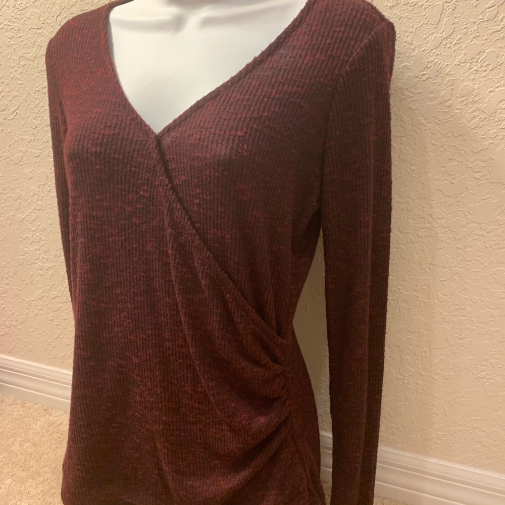 Rock & Republic Surplice Ruched Top - Picture 3 of 6